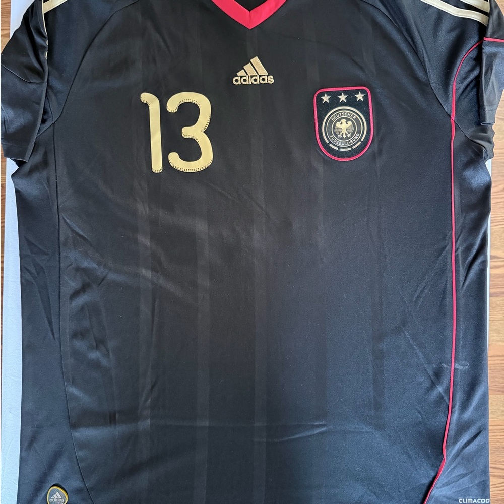 Adidas Black Jersey with Gold and Red Details